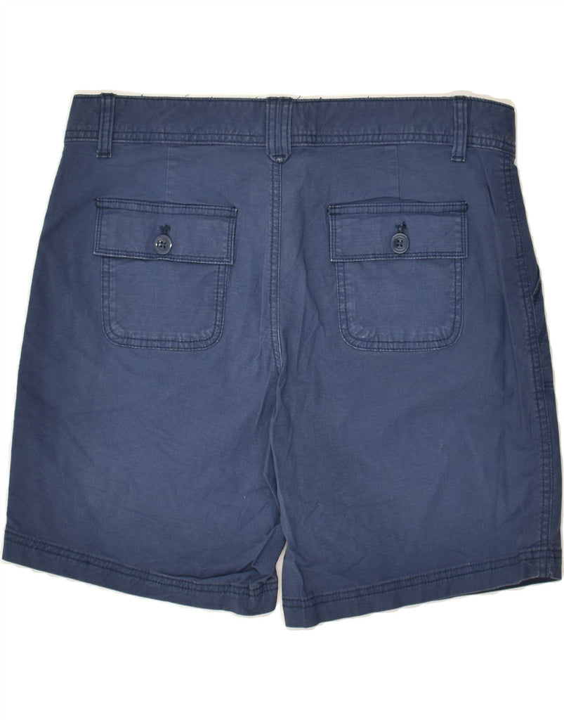 EDDIE BAUER Womens Chino Shorts US 10 Large W34 Navy Blue Cotton | Vintage Eddie Bauer | Thrift | Second-Hand Eddie Bauer | Used Clothing | Messina Hembry 