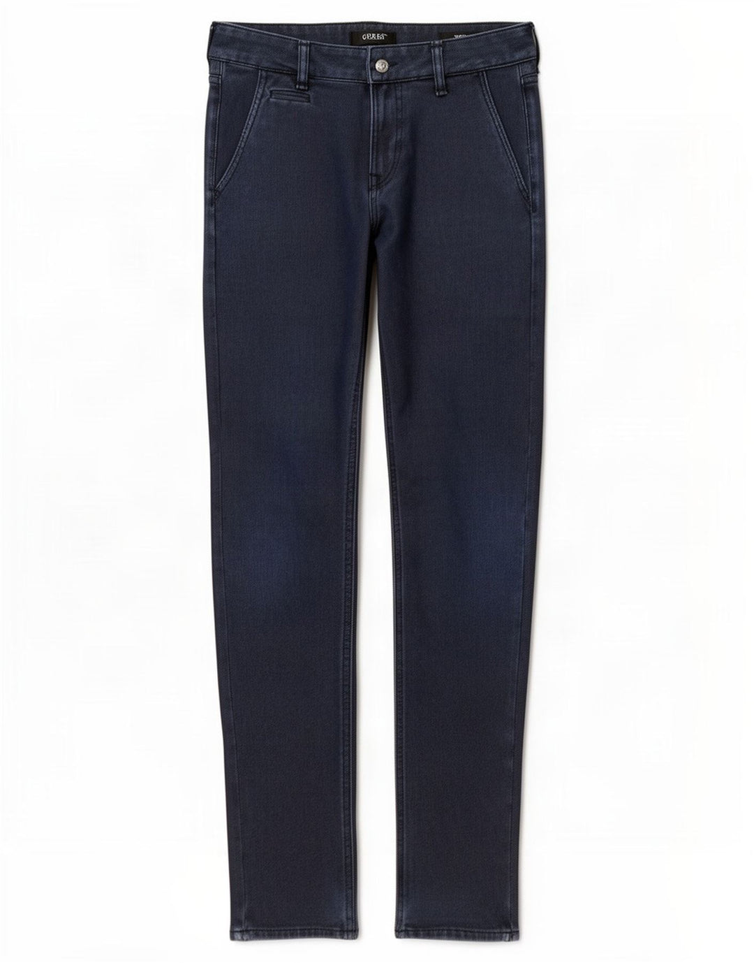 Guess Mens Slim Chino Trousers W29 L32 Navy Blue Polyester