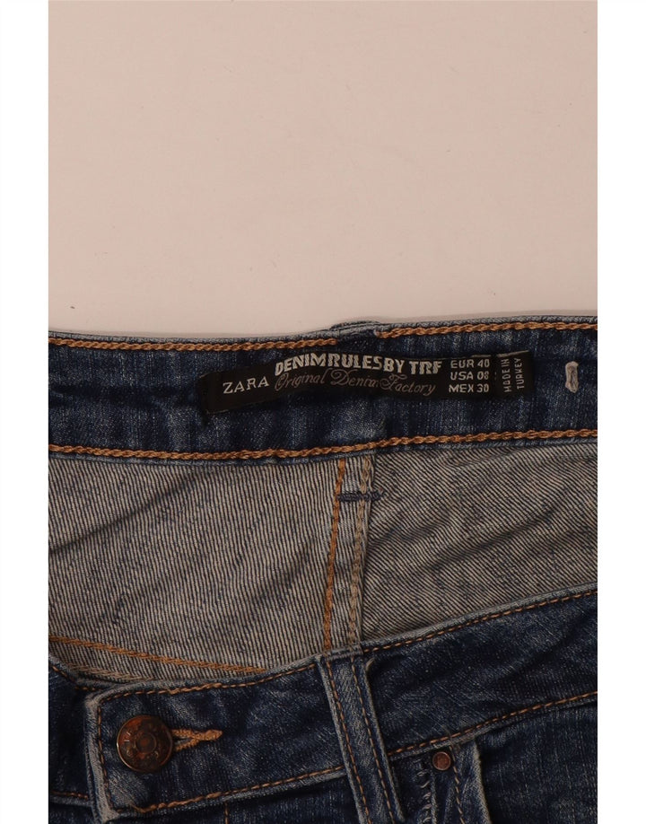 ZARA Womens Denim Shorts EU 40 Medium W30  Blue