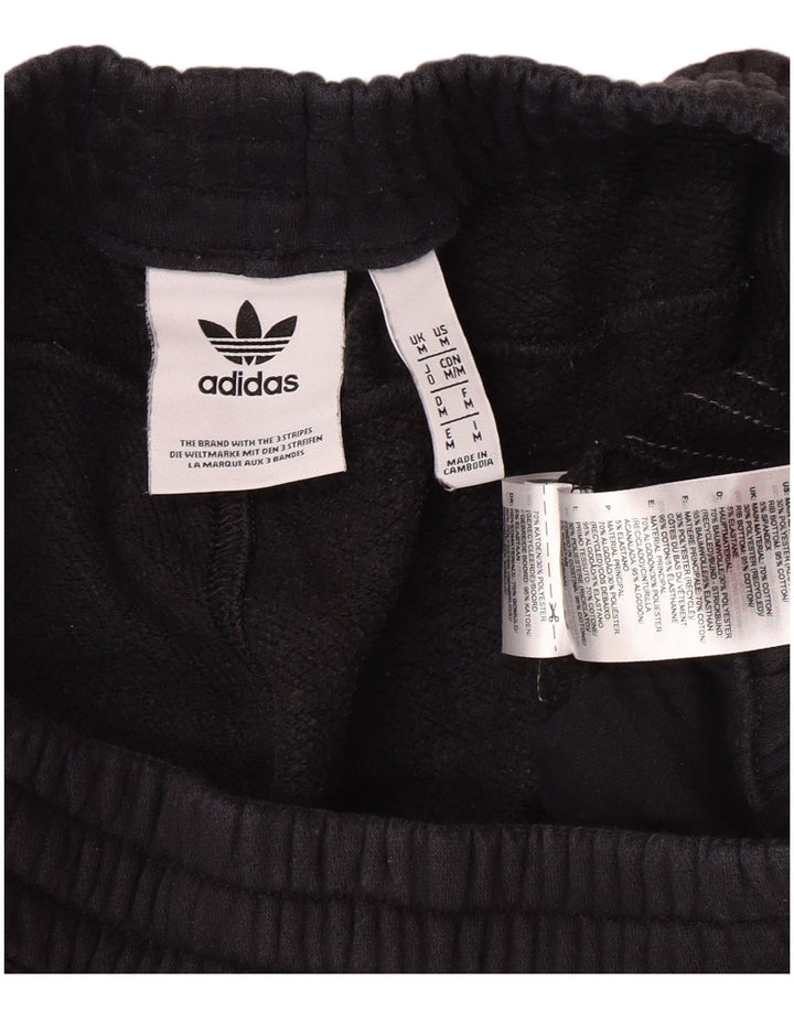 ADIDAS Mens Tracksuit Trousers Joggers Medium  Black Colourblock Cotton