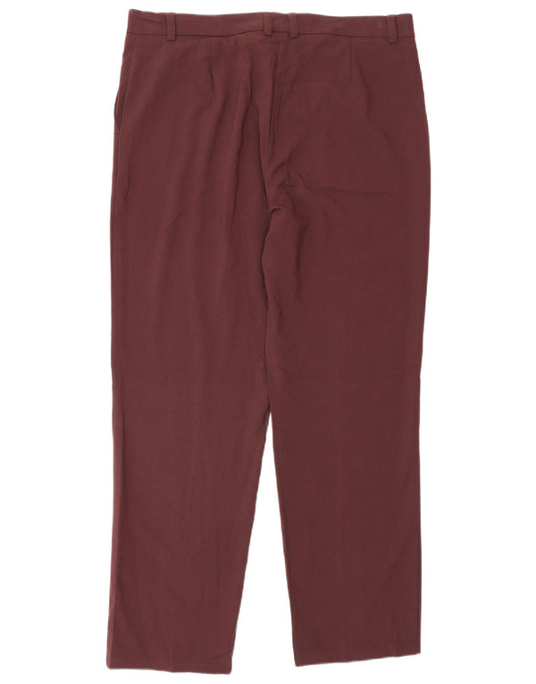 Marks & Spencer Womens Straight Chino Trousers UK 14 Large W32 L29 Brown