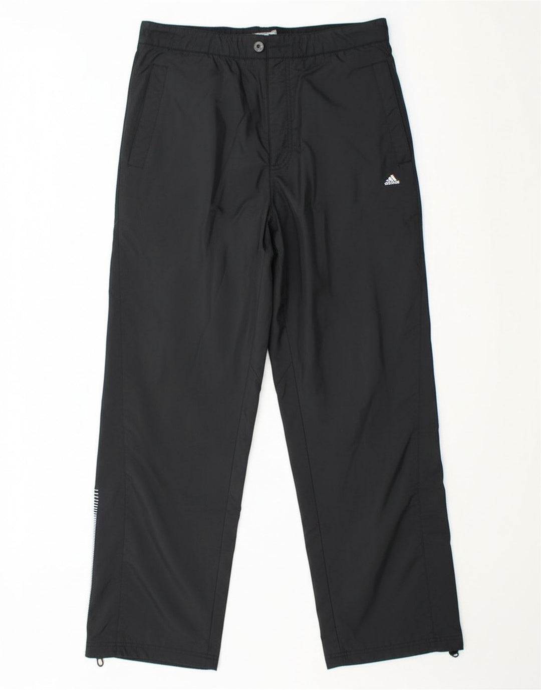 Adidas Mens Straight Chino Trousers Medium Black Polyester