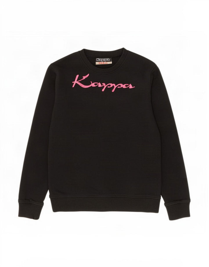 Kappa Mens Graphic Sweatshirt Jumper Small Black Cotton
