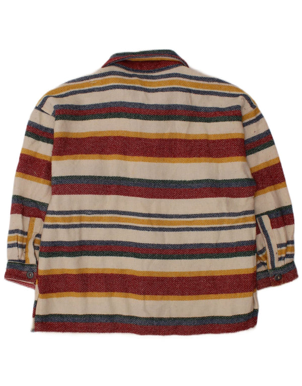 BENETTON Boys Flannel Shirt 3-4 Years XS Multicoloured Striped