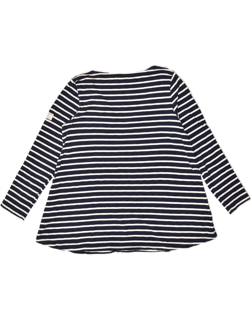 JOULES Womens Top Long Sleeve UK 8 Small  Navy Blue Striped Nautical | Vintage Joules | Thrift | Second-Hand Joules | Used Clothing | Messina Hembry 