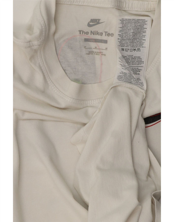Nike Mens Loose Fit Graphic T-Shirt Top Medium White Cotton