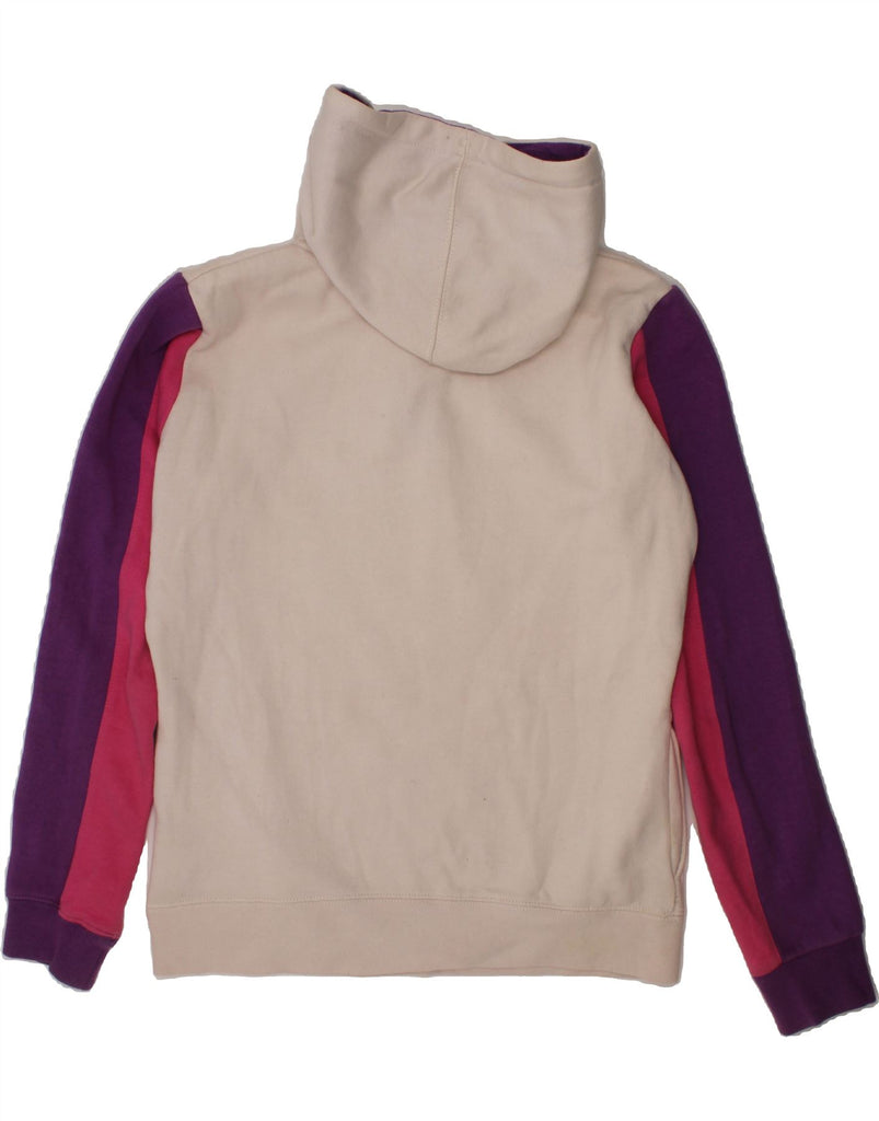 FILA Girls Graphic Hoodie Jumper 13-14 Years Off White Colourblock Cotton Vintage Fila and Second-Hand Fila from Messina Hembry 