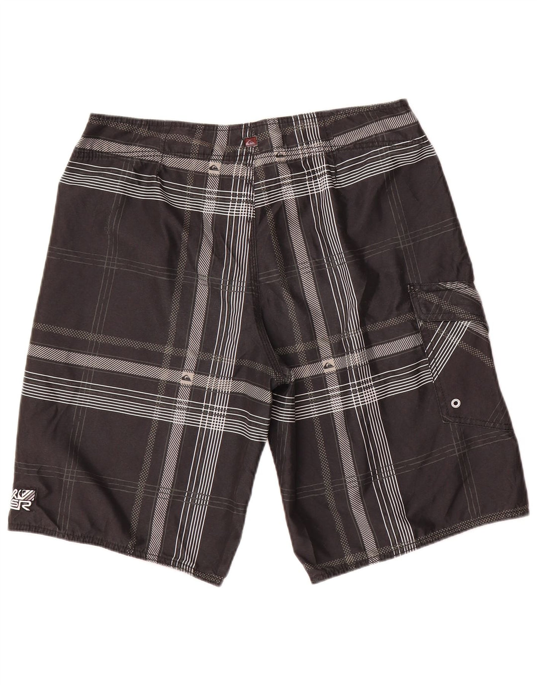 Quiksilver Mens Swimming Shorts Medium  Black Check Polyester