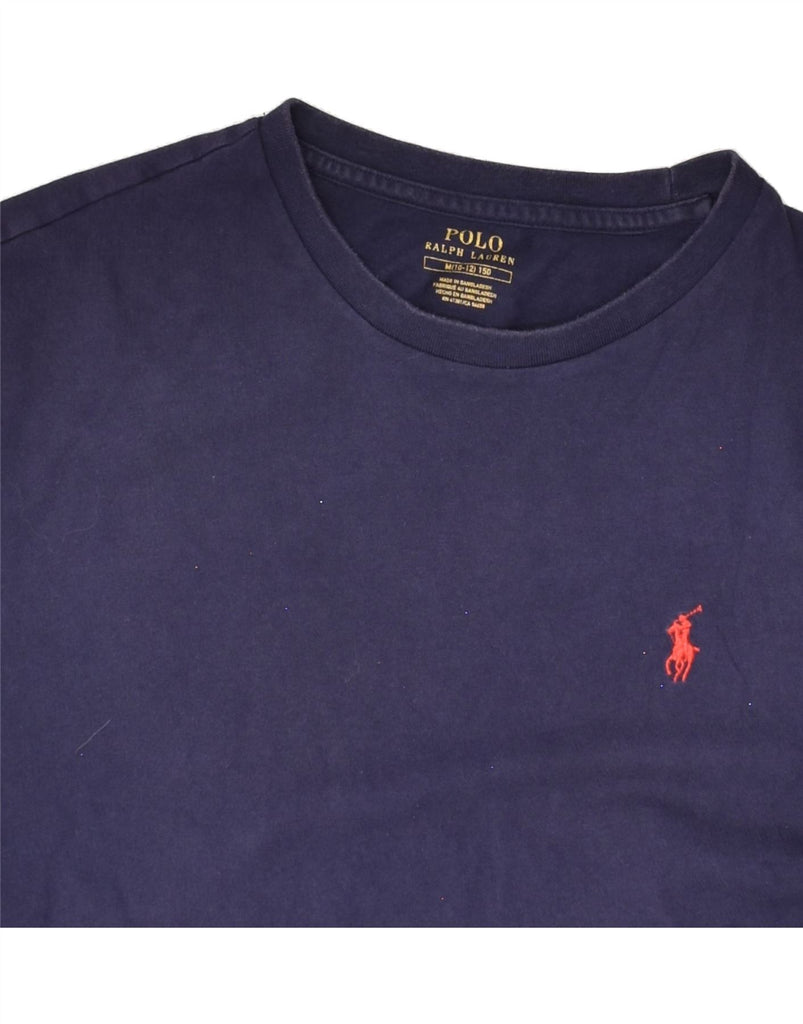 POLO RALPH LAUREN Boys T-Shirt Top 10-11 Years Medium Navy Blue Cotton Vintage Polo Ralph Lauren and Second-Hand Polo Ralph Lauren from Messina Hembry 