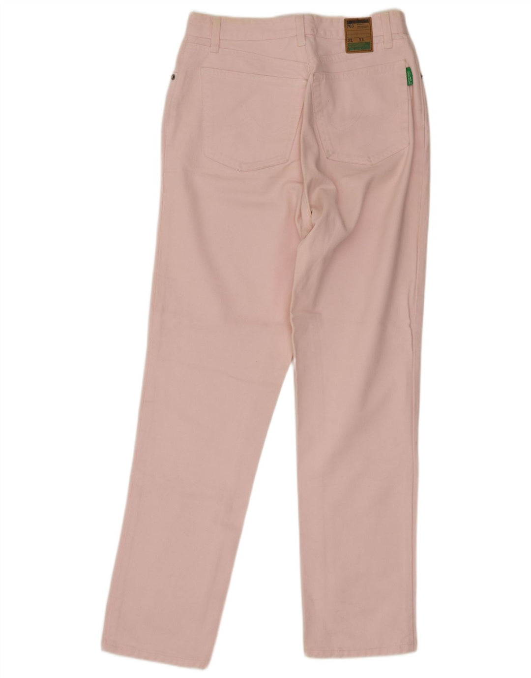 Benetton Womens Tapered Jeans W32 L29 Pink Cotton