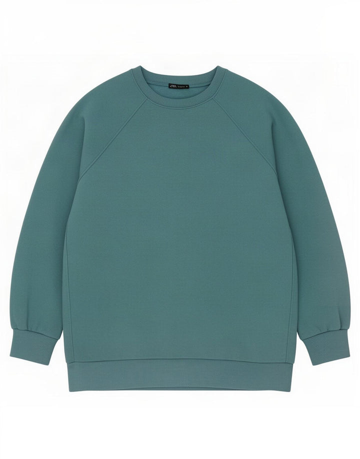Zara Womens Oversized Sweatshirt Jumper UK 14 Medium Blue