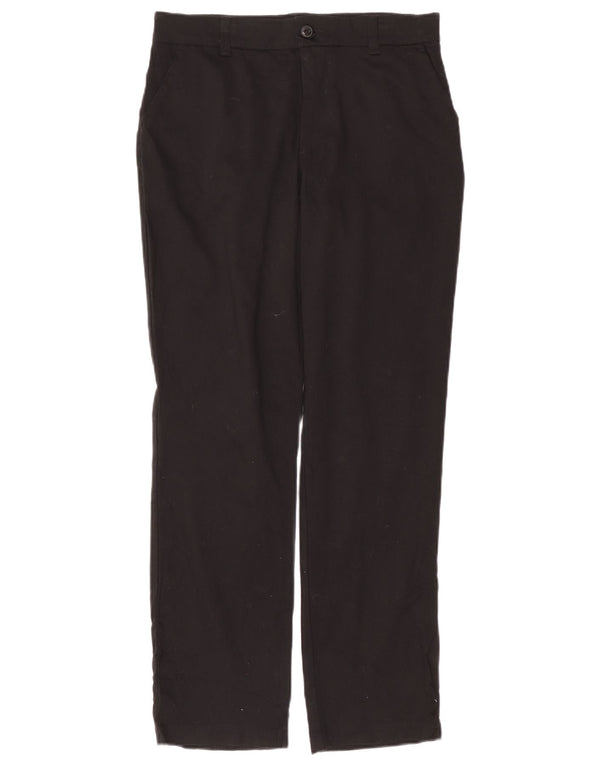 Lee Womens Straight Chino Trousers US 10 Large W34 L30 Black Cotton