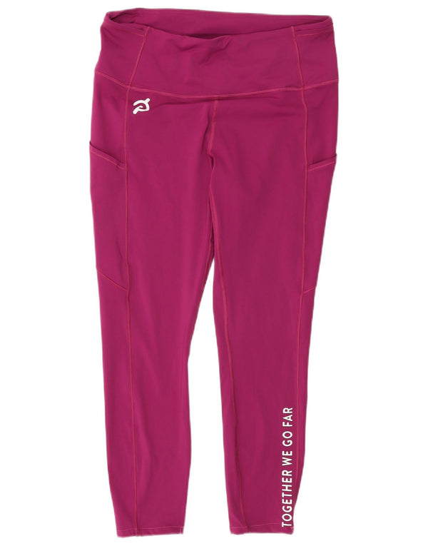 Lululemon Womens Graphic Leggings UK 10 Small Pink Nylon