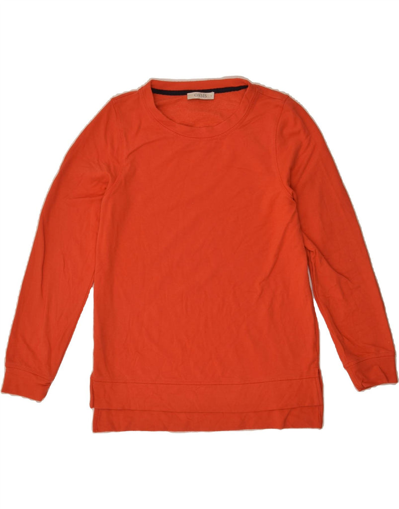 OASIS Womens Sweatshirt Jumper UK 10 Small Orange Viscose | Vintage Oasis | Thrift | Second-Hand Oasis | Used Clothing | Messina Hembry 