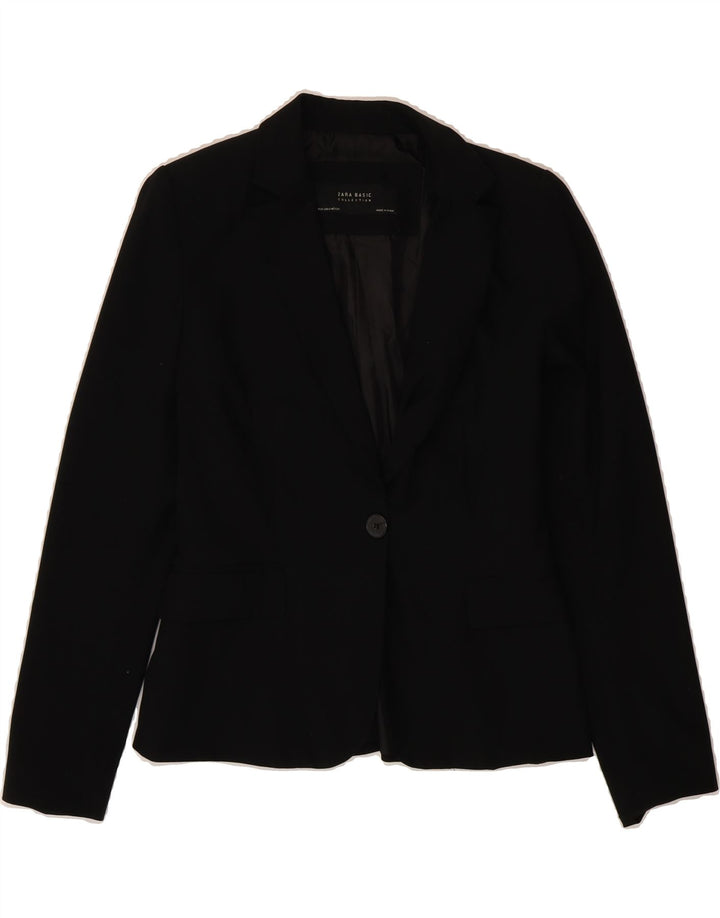 ZARA Womens 1 Button Blazer Jacket EU 34 2XS Black Vintage Zara and Second-Hand Zara from Messina Hembry 