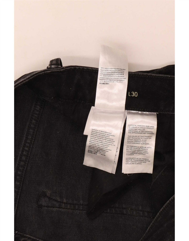 Calvin Klein Mens Straight Jeans W34 L30 Black Cotton