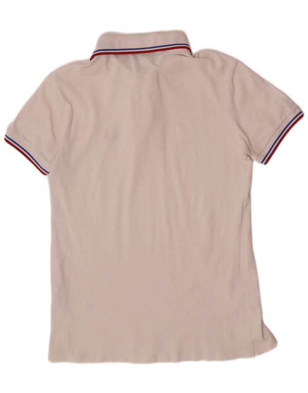 Fred Perry Mens Polo Shirt Small White Striped Cotton