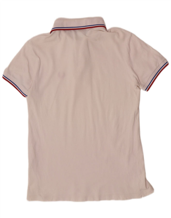 Fred Perry Mens Polo Shirt Small White Striped Cotton