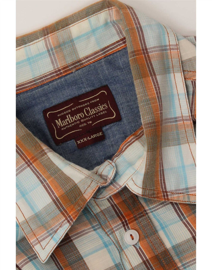 Marlboro Classics Mens Short Sleeve Shirt 3XL Multicoloured Check
