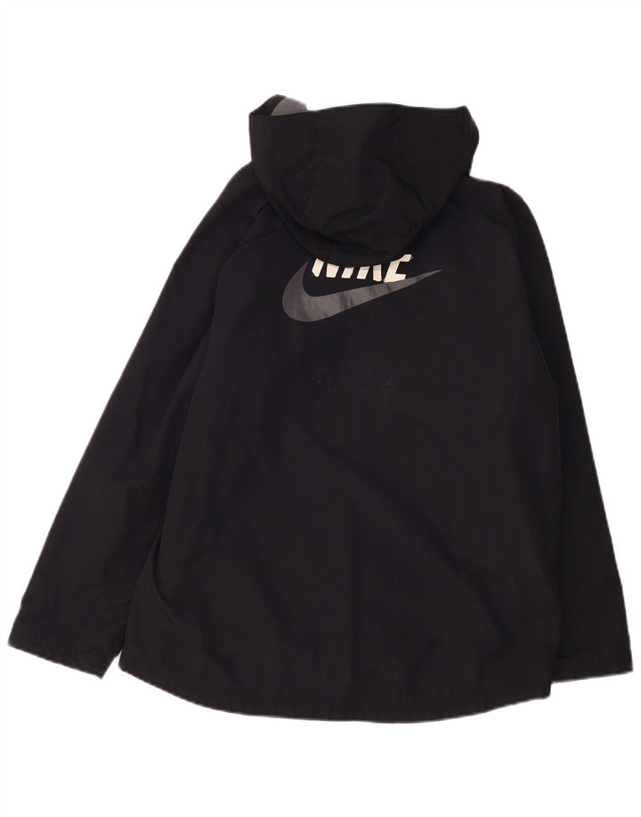 Nike Boys Hooded Windbreaker Jacket 12-13 Years Large  Black Nylon
