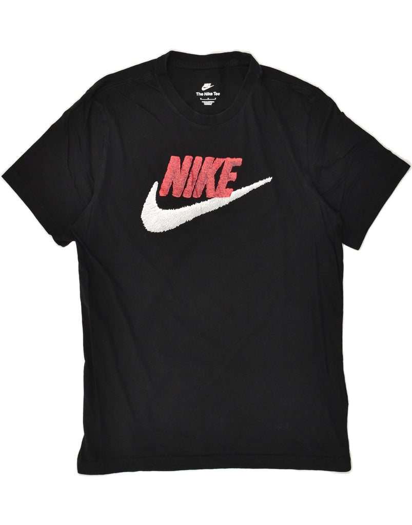 NIKE Mens Graphic T-Shirt Top Medium Black Cotton | Vintage Nike | Thrift | Second-Hand Nike | Used Clothing | Messina Hembry 