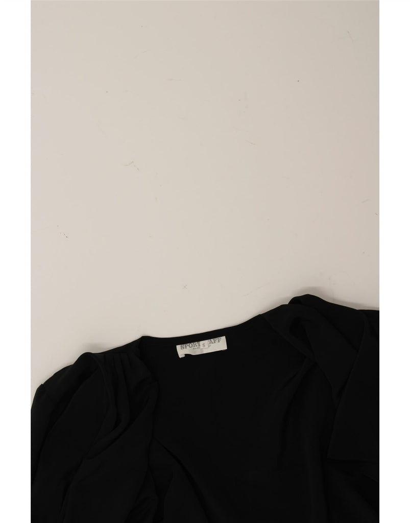 SPORTSTAFF Womens Oversized Asymmetric Cardigan Top UK 10 Small Black Vintage Sportstaff and Second-Hand Sportstaff from Messina Hembry 