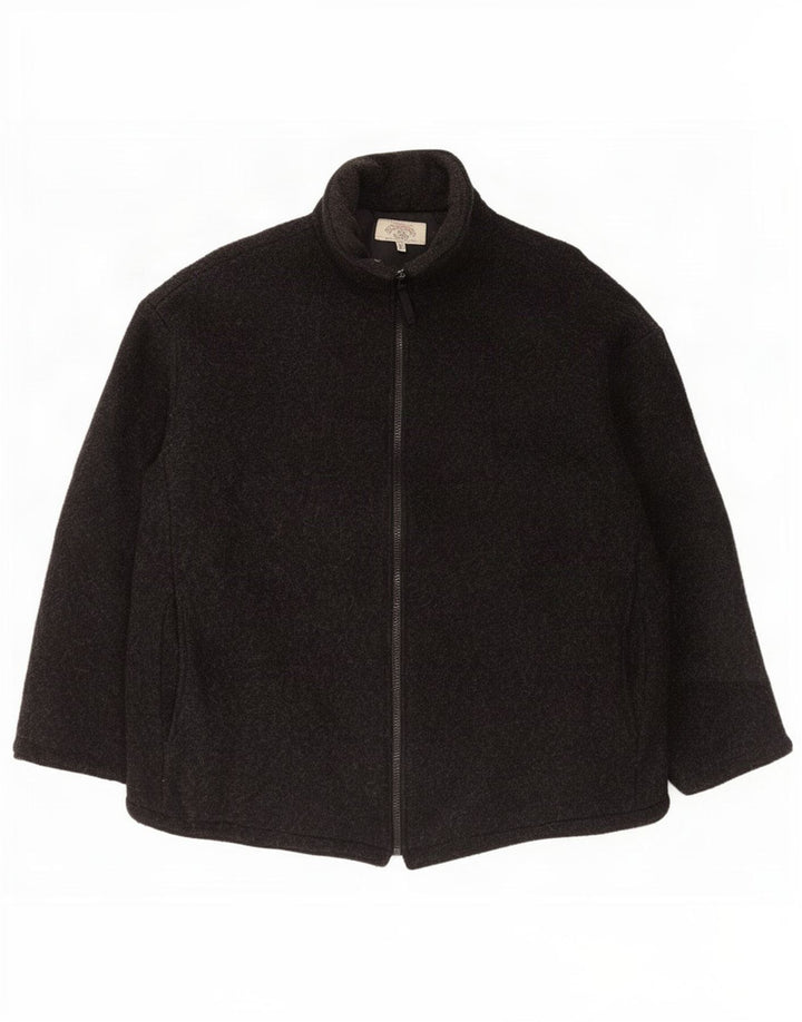 Armani Jeans Mens Bomber Jacket UK 42 XL Black Wool