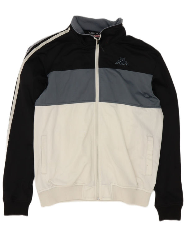 Kappa Mens Tracksuit Top Jacket XL White Colourblock Polyester