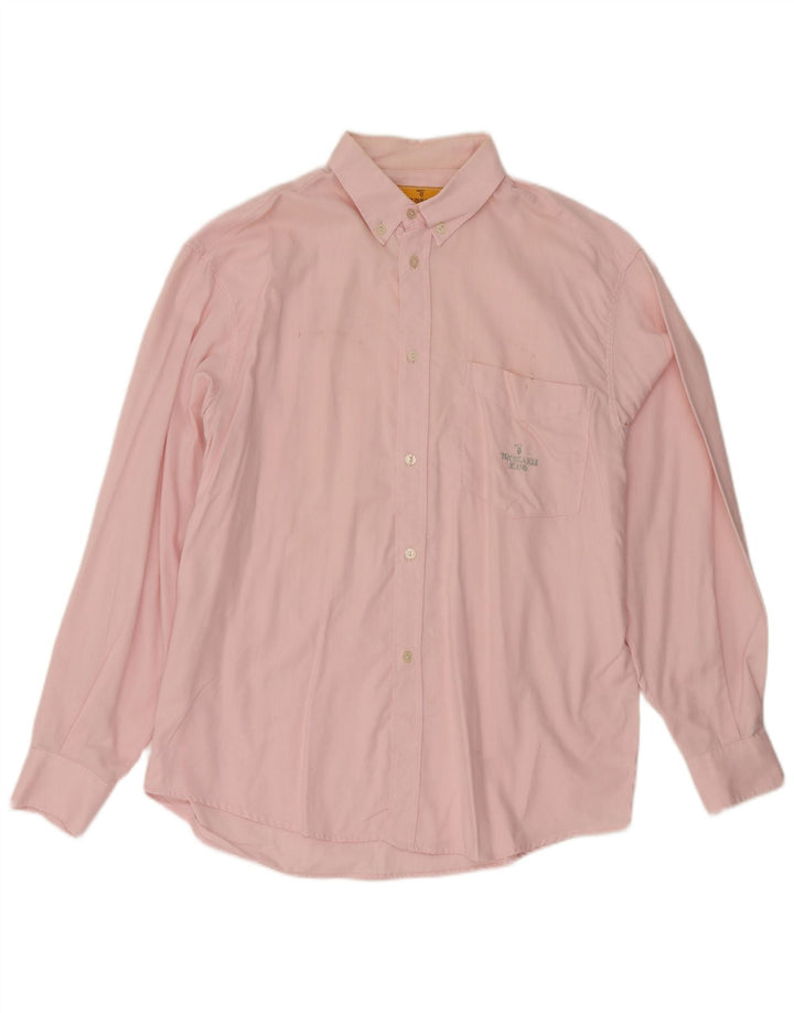 Trussardi Jeans Mens Shirt Large Pink
