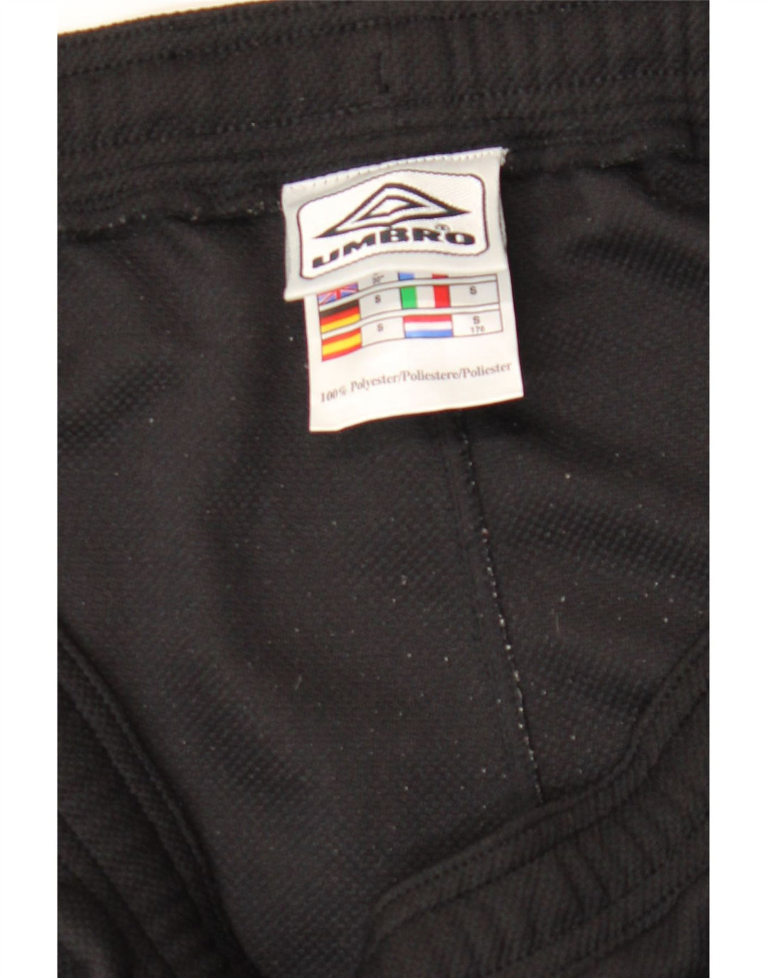 Umbro Mens Graphic Tracksuit Trousers Small  Black Polyester