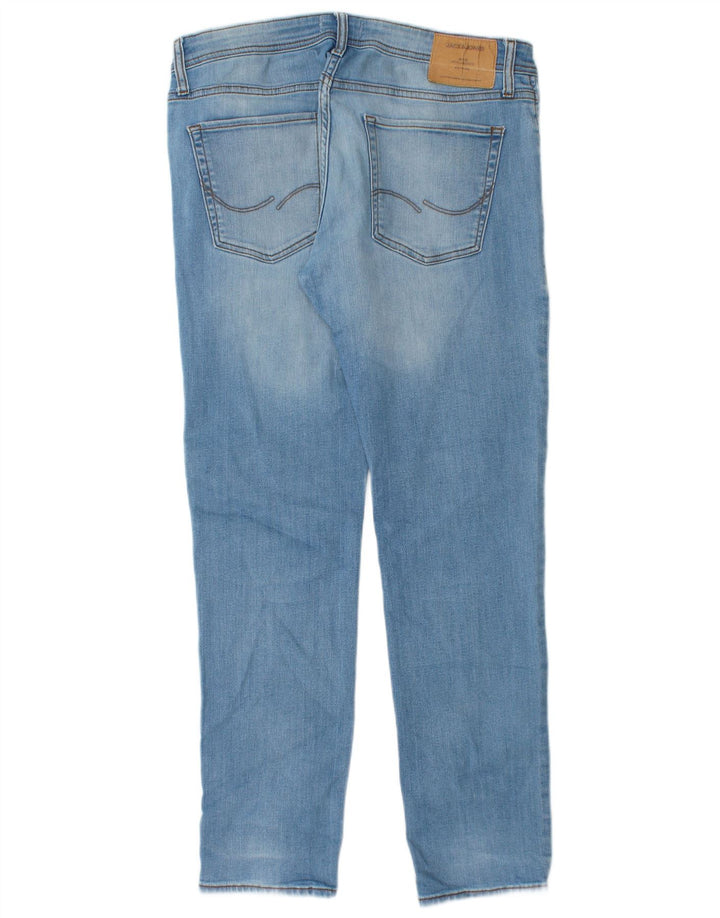 Jack & Jones Mens Slim Jeans W34 L30 Blue Cotton