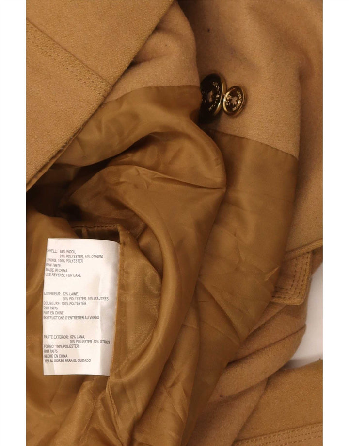 Michael Kors Womens Pea Coat US 10 Large Beige Wool