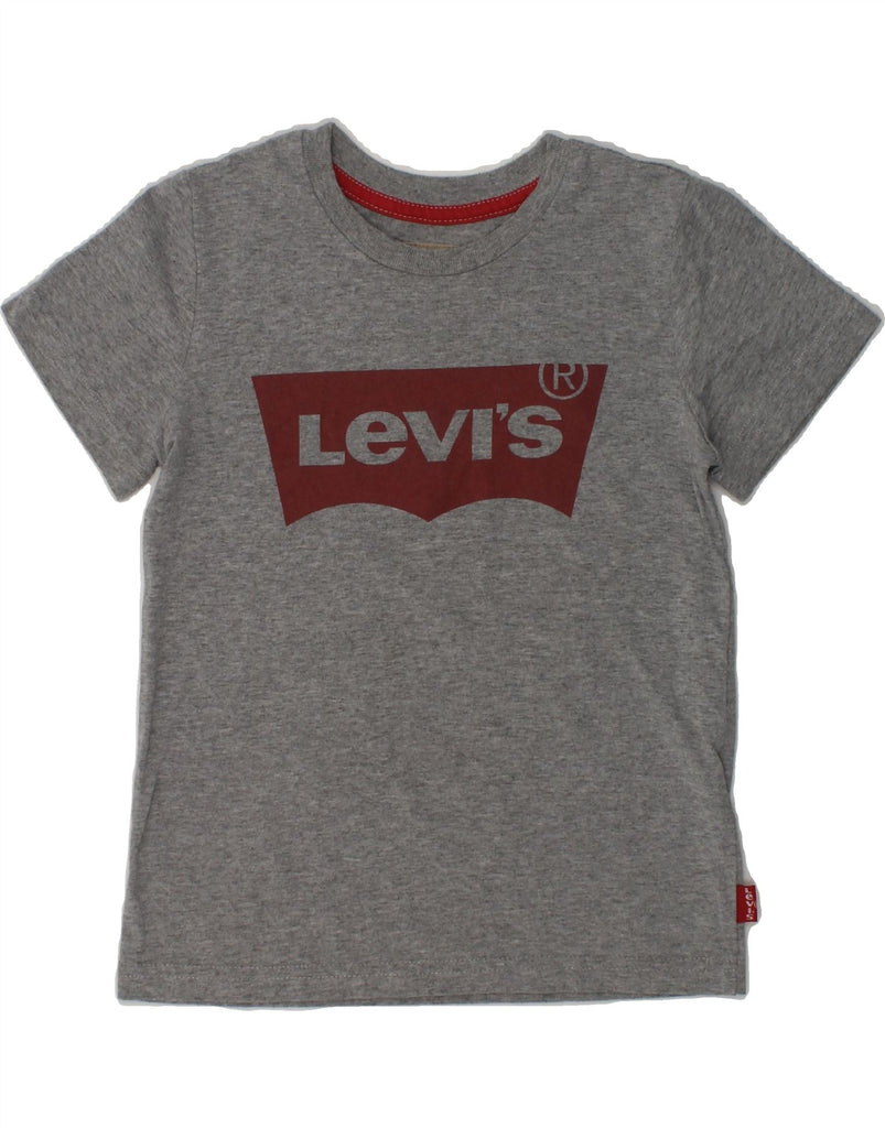 LEVI'S Boys Graphic T-Shirt Top 4-5 Years Grey Polyester | Vintage Levi's | Thrift | Second-Hand Levi's | Used Clothing | Messina Hembry 