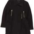 Zara Womens Overcoat UK 14 Large Black