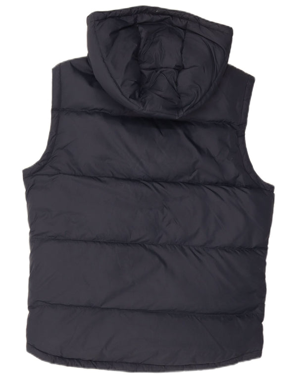 Jack Wills Mens Hooded Padded Gilet UK 36 Small Navy Blue