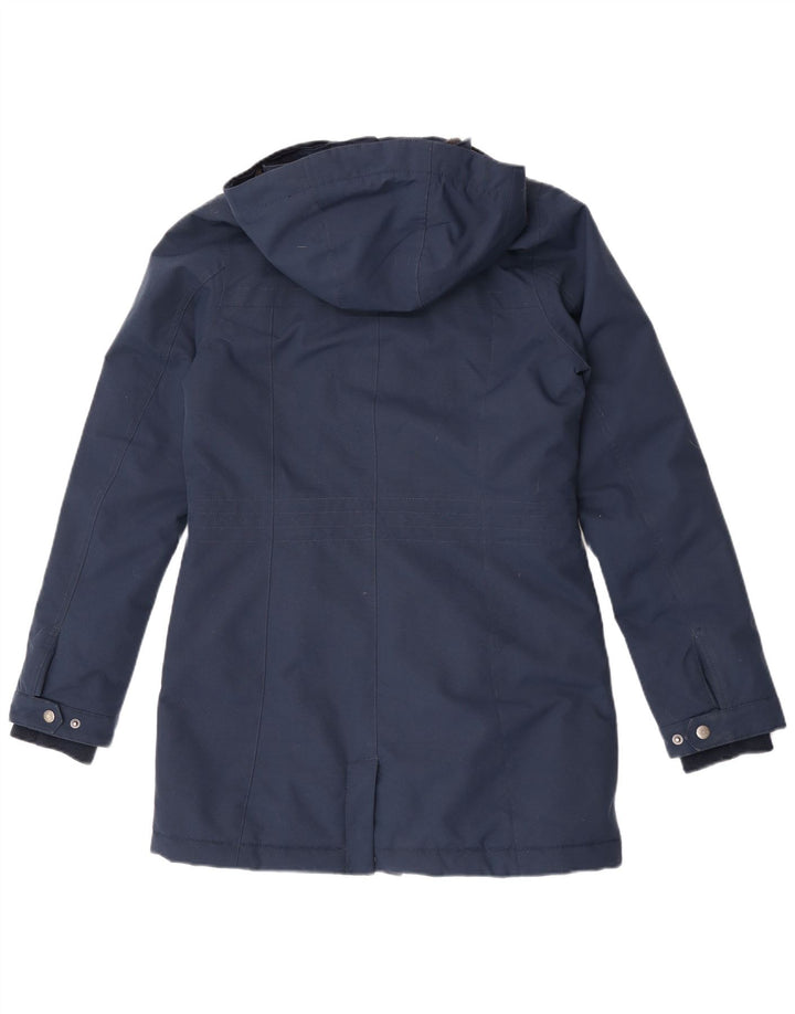 O'Neill Womens Hooded Windbreaker Coat UK 10 Small Navy Blue Polyester