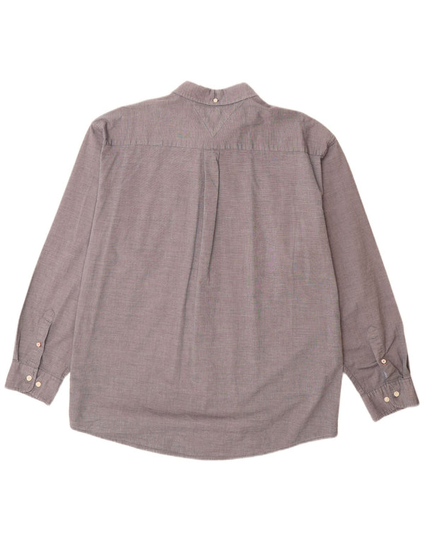 Tommy Hilfiger Mens Classic Fit Shirt 2XL Grey Cotton