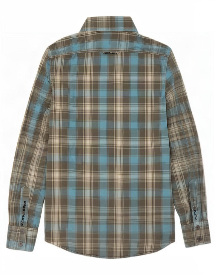 Superdry Mens Shirt Medium Blue Plaid Cotton