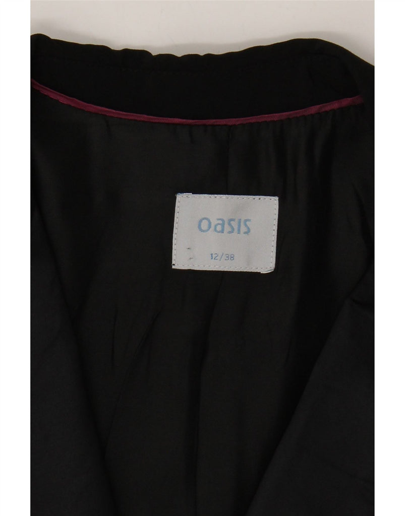 OASIS Womens 1 Button Blazer Jacket UK 12 Medium Black Wool Vintage Oasis and Second-Hand Oasis from Messina Hembry 