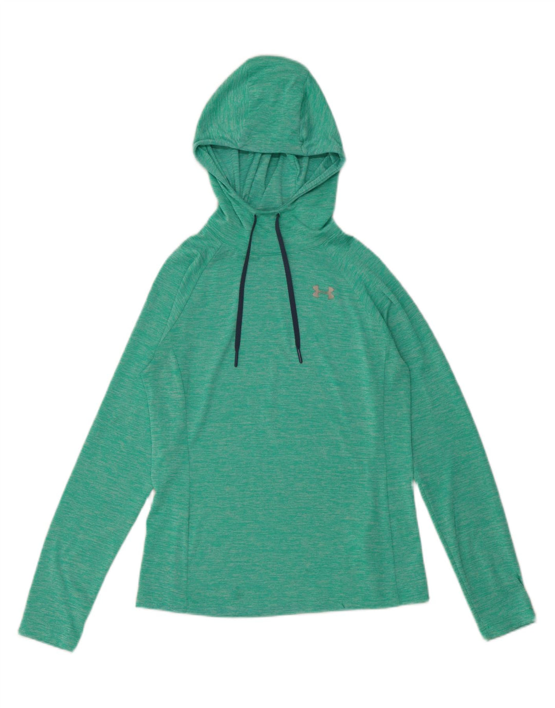 Under Armour Womens Heat Gear Top Long Sleeve UK 6 XS Green Polyester