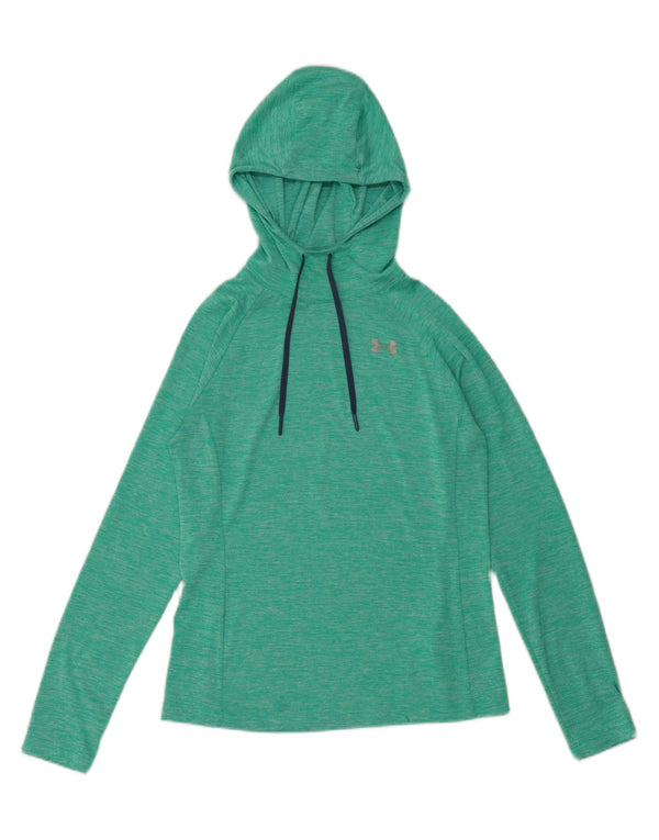 Under Armour Womens Heat Gear Top Long Sleeve UK 6 XS Green Polyester