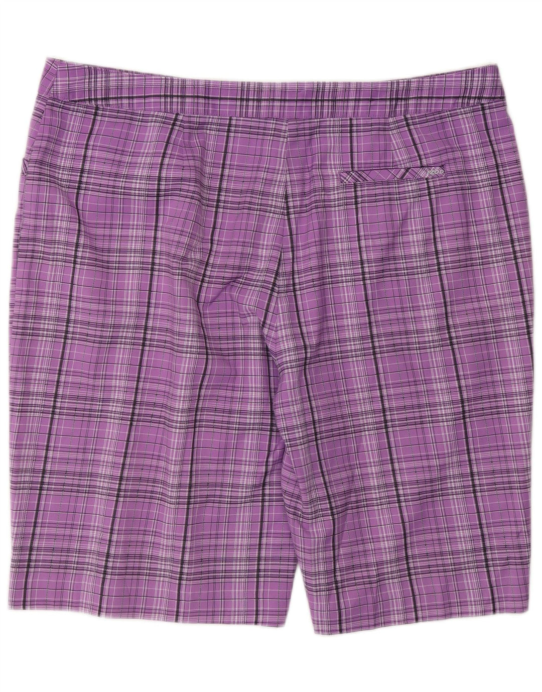Izod Womens Bermuda Shorts US 16 2XL W34 Purple Check Polyester