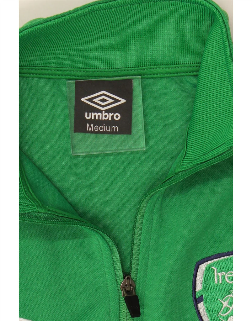 UMBRO Mens Ireland Graphic Sweatshirt Jumper Medium Green Colourblock Vintage Umbro and Second-Hand Umbro from Messina Hembry 