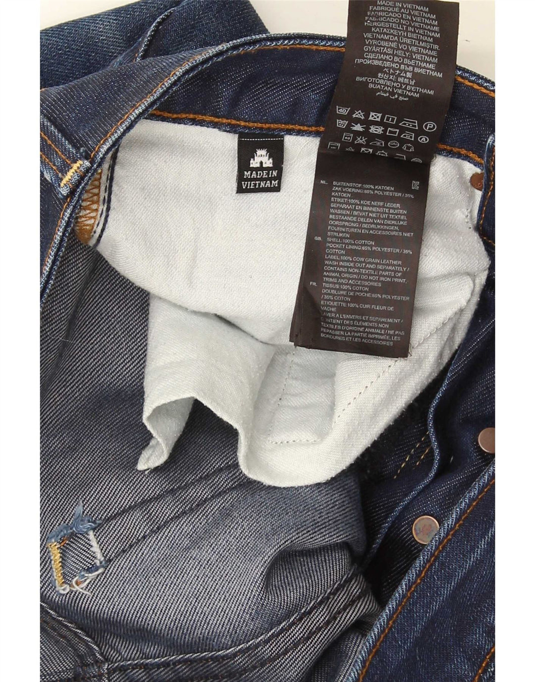 G-Star Mens 3301 Straight Jeans W30 L32 Blue Cotton