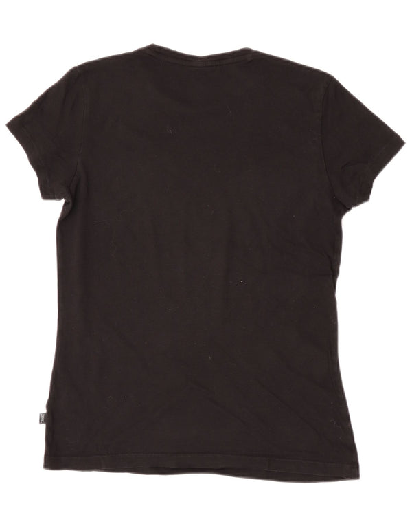 Puma Womens Graphic T-Shirt Top UK 6 XS Black