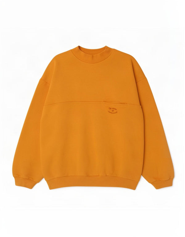 Vintage Mens Sweatshirt Jumper Large Yellow Cotton