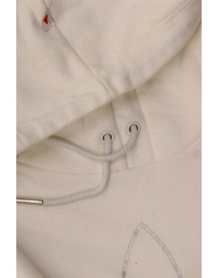 Adidas Womens Graphic Hoodie Jumper IT 44 Medium White