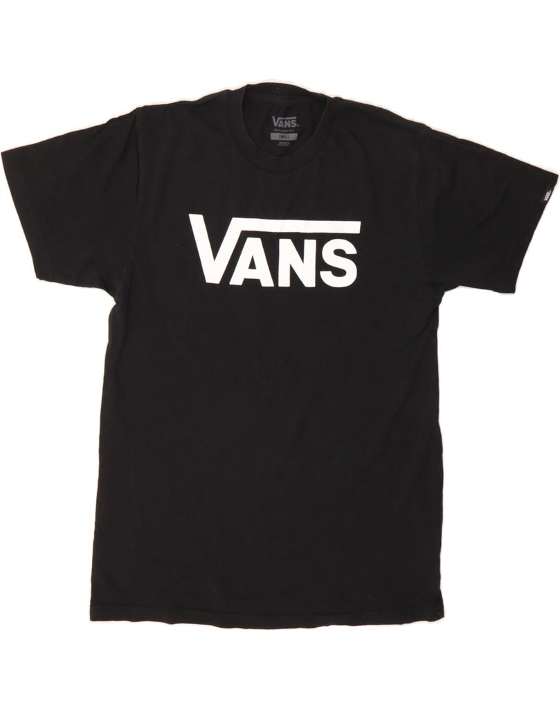 VANS Mens Classic Fit Graphic T-Shirt Top Small Black Vintage Vans and Second-Hand Vans from Messina Hembry 