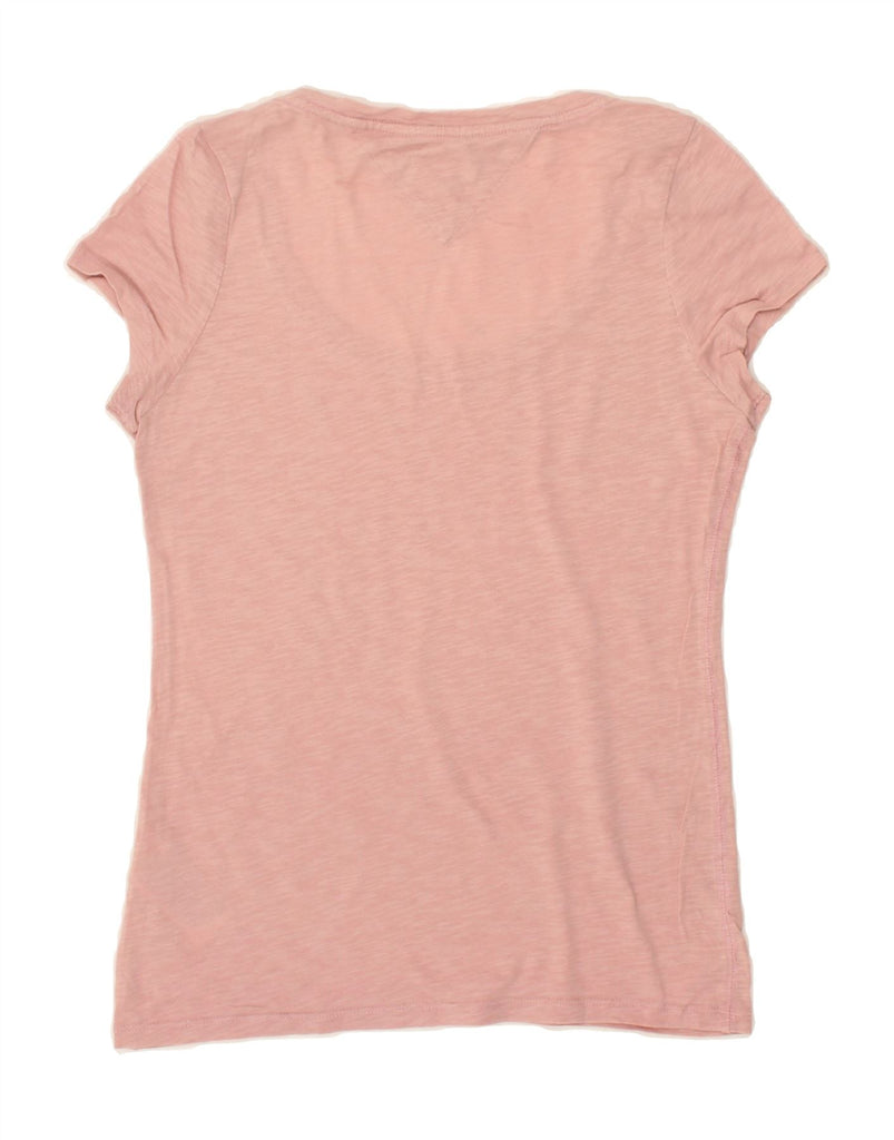 TOMMY HILFIGER Womens T-Shirt Top UK 10 Small Pink Cotton Vintage Tommy Hilfiger and Second-Hand Tommy Hilfiger from Messina Hembry 