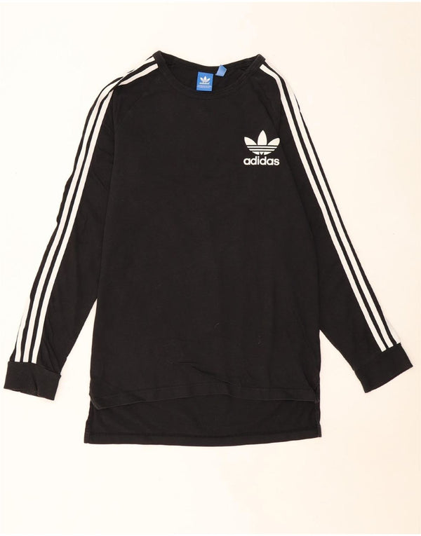 ADIDAS Mens Graphic Top Long Sleeve Medium Black Cotton